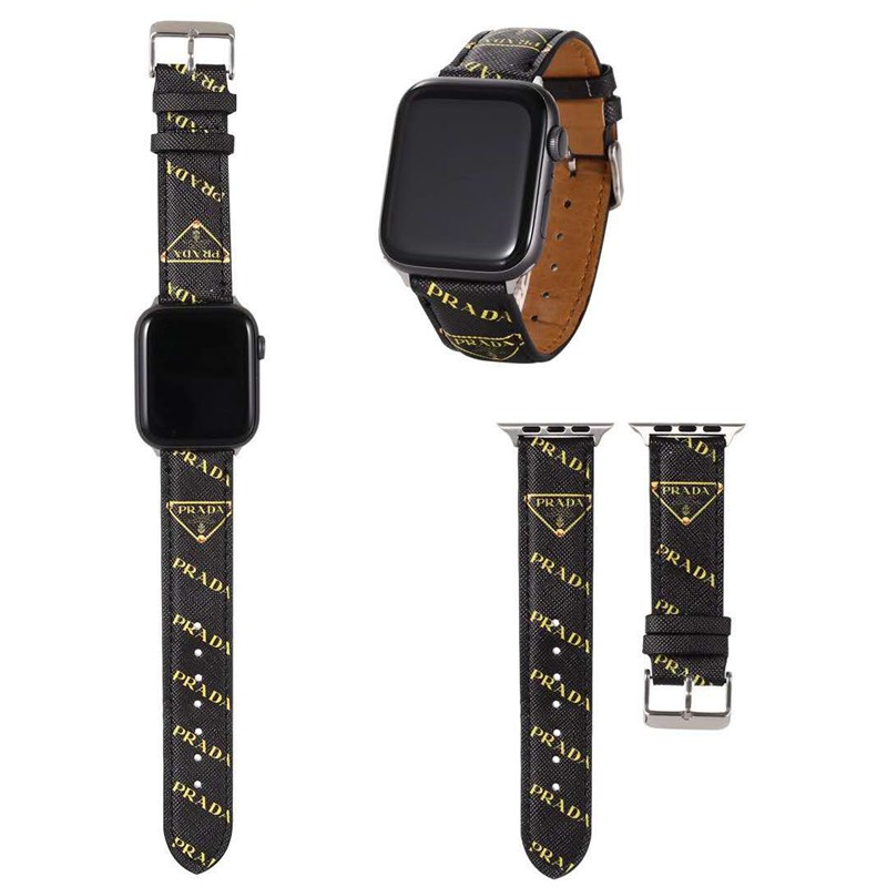 プラダパロディ風アップル ウォッチ バンド prada Apple Watch6/5/4/3/2/1/seバンド 革