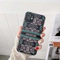 複雑な花柄 自然風 ディオール iphone13mini/13proハードケース 綺麗 女子向け Dior iphone12/12pro maxカバーケース ピンク 青色 黒 三色 アイフォン11/11proケース 