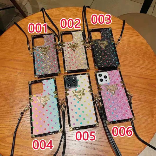 かわいいルイヴィトン iphone12/12mini/12pro/12promax アイフォンケース ゴージャス キラキラ ハート柄 Louis Vuitton GALAXY S21/S21+/S21 ULTRAケース