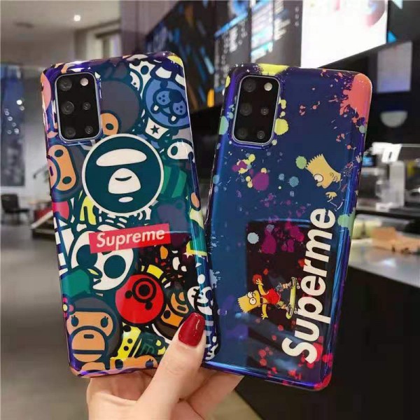 シュプリーム ステューシー galaxy s21/s21+/s21ultraケース ファッション セレブ愛用 激安 ギャラクシー s20/s20+ケース 落書き ブランド Galaxy note20/s10/s10+ ケース