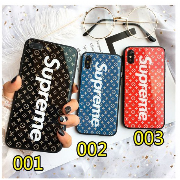 LV Supreme コラボ ガラス型 IPhone 13/13 Pro/13 Pro Max/13 Mini/12ケース   かわいいファッション セレブ愛用激安iphone 11/x/8/7スマホケース ブランド LINEで簡単にご注文可モノグラム