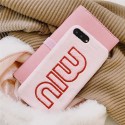 MiuMiuミュウミュウ ブランドiphone12pro/12pro max/12mini/11ケース モノグラム ふわふわ 毛系 ニット 女性 綿毛 芸能人愛用 アイフォンse2/x/xs/xr/8/7/6カバー 　