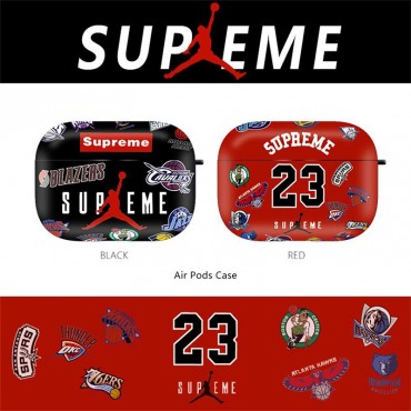 Supreme x Jordan Air pods proケース防塵Air pods1/2/3ケース 耐衝撃 落下防止 メンズ レディースAir pods proケース保護 軽量