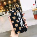 モスキーノ iphone xr/xsケース 可愛い  Moschino iphonex/8plusケース 熊 アイフォン10R/xs maxケース ハンドベルト付け 激安新品