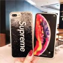 シュプリーム iphone xr/xsケース お洒落 ブランド  iphonex/8plusケース 人気 アイフォン7/xs maxケース 流砂付け キラキラ