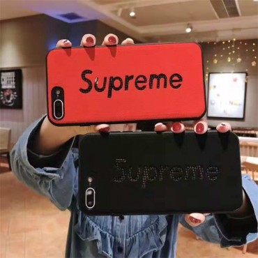 シュプリーム iphone xr/xs maxケース シンプル風 supremeアイフォンxs/xカバー 個性 iphone 7/8plusケース ファッションジャケット