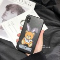 モスキーノ iphone xr/xs maxケース 熊ちゃん Moschinoアイフォンxs/xカバー  可愛い iphone 7/8plusケース 若者愛用