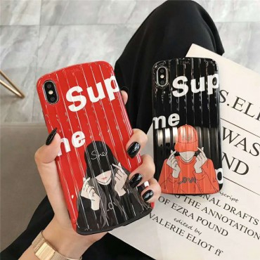 シュプリーム supreme iphone xrカバー iphone xs maxケース ブランド箱デザイン 3D手触り アイフォンx/8/7plusケース 潮流 おしゃれ 耐衝撃