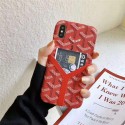 Goyard ゴヤール iphone xrケース ブランド iphone xs maxカバー カード入れ 人気 iphone xs/x/8Plusケース オシャレ 芸能人愛用 激安販売