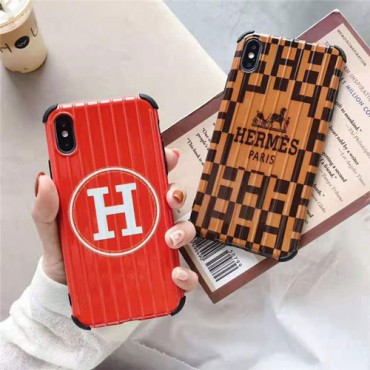 HERMES iphone xr/xs maxケースブランド アイフォン xs/10sケーストランクiphone 8/7プラスケースエルメス耐衝撃 保護 芸能人愛用