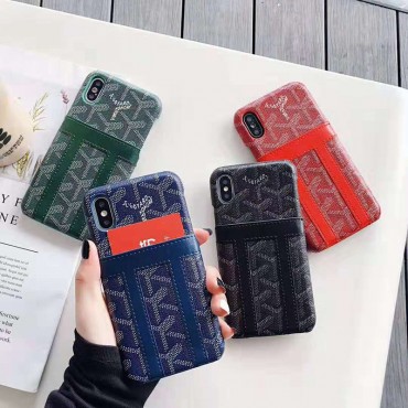 ゴヤールiPhone XI/XI MAXケース ブランド Goyard iPhone 11/11 proケース ファション アイフォンXR/ XSケース 混色 個性 カード入れ