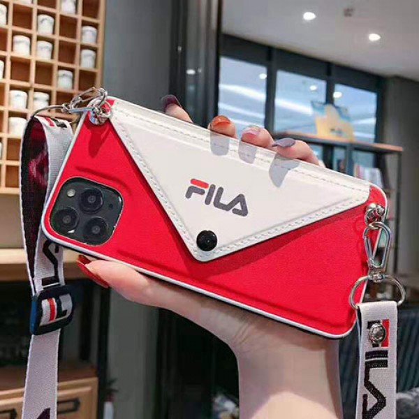 ブランド FILA iphone11/11pro/11pro maxケースカバン型オシャレiphone xs/xr/xs maxケースストラップ付き  iphone x/7/8/plus斜め掛け 個性潮流