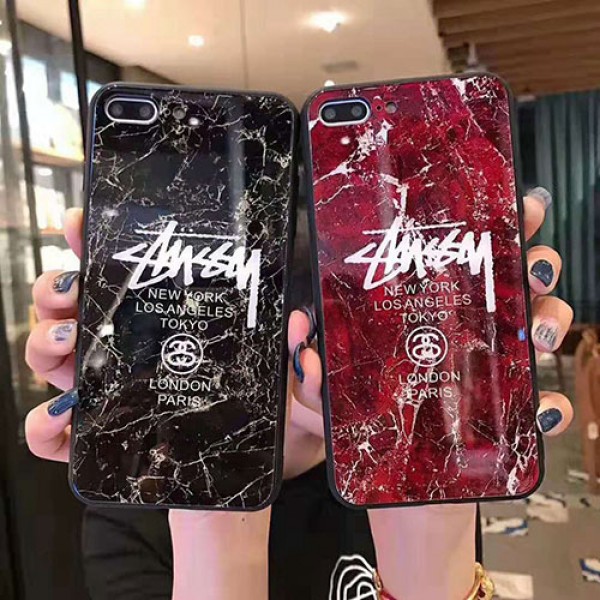 ステューシー iphone12/12pro maxケース ブランドstussy iphone xr/xs maxケース 潮流個性 アイフォン x/8/se2/7 plus/11proケースオシャレ大理石紋