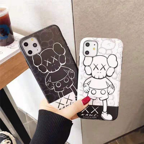 潮流ブランドKaws iphone11/11pro/11pro maxケースオシャレiphone xs/xr/xs maxケース暴力熊付きiphone   x/7/8/plusケース男女兼用 激安新品