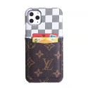 LV ルイヴィトン iphone11/11pro maxケースブランド ビジネス風 iphone xr/xs maxケース背面カード入れGalaxy s10/note10/s9 plusケース お洒落モノグラム ダミエ アイフォンx/8/7