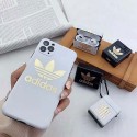 Adidas アディダス ブランド iphone12/12pro maxケース かわいいモノグラム iphone11/11pro maxケース ブランドブランドエアーポッズ プロ収納ケースAirpods pro3ケース メンズ レディース Air pods proケース 防塵 落下防止