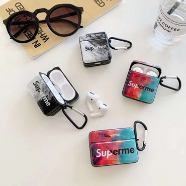 Supreme シュプリーム ブランドエアーポッズ プロ収納ケースAirpods pro3ケース メンズ レディースAir pods proケース保護 軽量Air pods 3/2/1ケースブランド