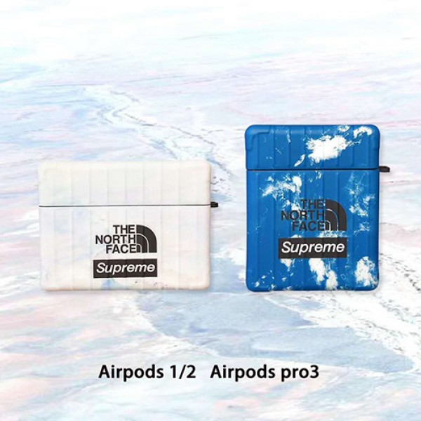 Supreme/シュプリーム Airpods pro3ケース メンズ レディースAir pods proケース保護 軽量Air pods 3/2/1ケースブランドAir pods proケース 防塵 落下防止