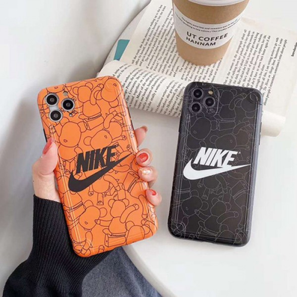 Nike/ナイキファッション セレブ愛用 iphone12/11pro maxケース 激安シンプルiPhone 7/8 plus/se2ケースGLOOMY BEAR ジャケットins風  iphone x/xs/xs max/xrケースケー