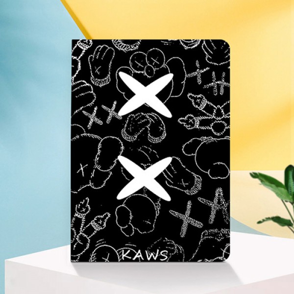 Kaws  ブラント iPad Air4 10.9インチケース  コピーiPad air4 ミニ5/4/3/2/1手帳型カバー ブランドパロディ?レプリカ日本未入荷iPad Proケース 9.7インチ 2018/2017新型 iPad pro 9.7 11 12.9インチケース ブランド