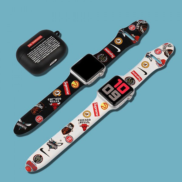 supreme x nikeコラボ Apple Watch 6/5/4/3ベルト 交換用バンド 女性 人気かわいいビジネスマン用高級Apple Watch 6/5/4/3ブランドバンド本革