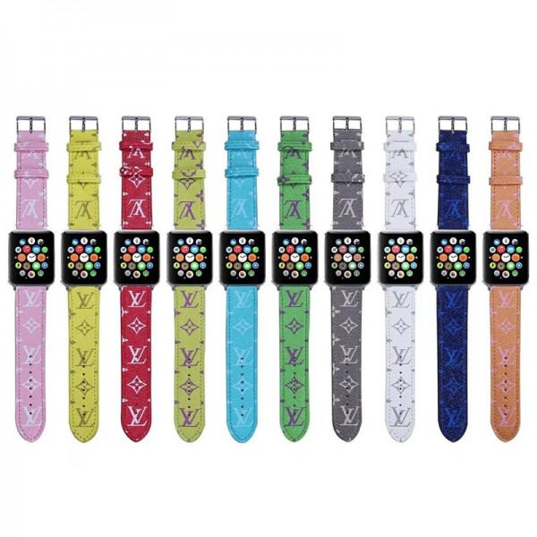 Lv/ルイヴィトン ブランドアップルウォッチバンドApple Watch 6/5/4/3ベルト 交換用バンド 女性 人気ビジネスマン用高級Apple Watch 6/5/4/3ブランドバンド本革