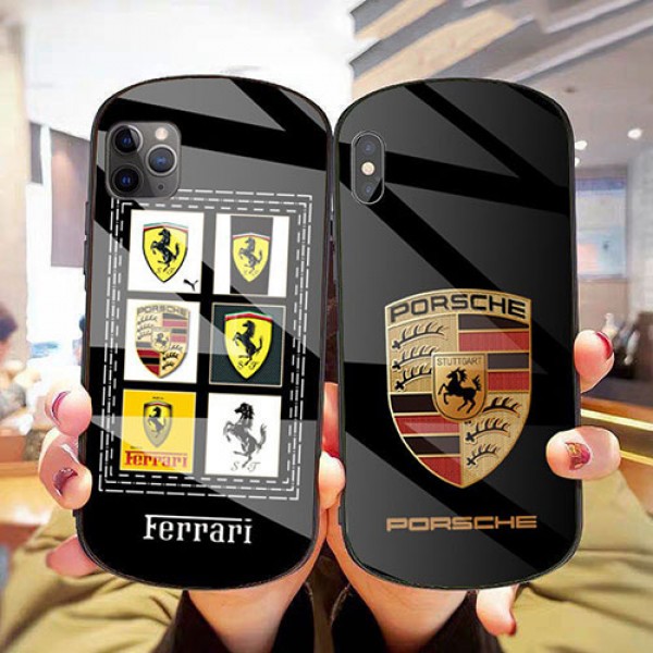 Ferrari /Bentleyペアお揃い アイフォン12/12 pro maxケースシンプル ジャケットins風  iphone 11/xs/x/8/7ケーススかわいいモノグラム iphone12mini/11pro maxケース ブランド