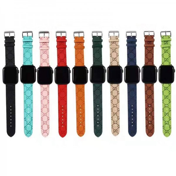 Gucci/グッチ Apple Watch 6/5/4/3ベルト 交換用バンド 女性 人気かわいいビジネスマン用高級Apple Watch 6/5/4/3ブランドバンド本革 ブランド メンズ レディース対応高級apple watch バンド革 牛革 